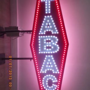 ENSEIGNE LED EXTÉRIEURE “TABAC” DOUBLE FACE AVEC ANIMATION 110X40CM