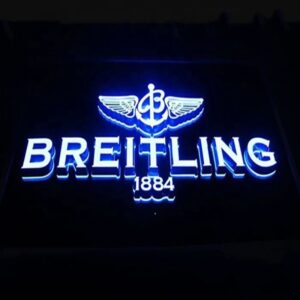 LETTRES BOITIERS 3D ENSEIGNE LUMINEUSE LED "BREITLING" 40CM EXTERNE TRANSFO 400W