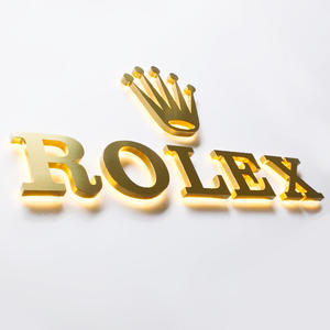 ENSEIGNE LUMINEUSE LED “ROLEX” LETTRES 3D BOITIERS 40CM POUR SIGNALÉTIQUE