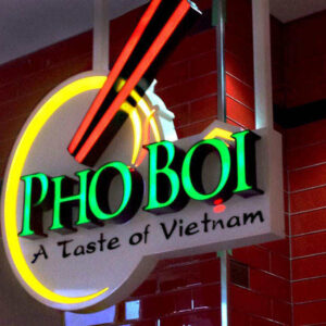 LETTRES LUMINEUSES BOITIERS 3D LED “PHO BOI” 40CM AVEC TRANSFO 400W