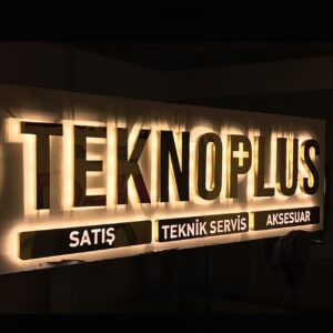 LETTRES BOITIERS 3D ENSEIGNE LUMINEUSE LED "TEKNO PLUS" 40CM