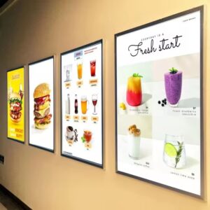PANNEAU D’AFFICHE LED BRILLANT, TAILLE A3, 36.7×49 cm