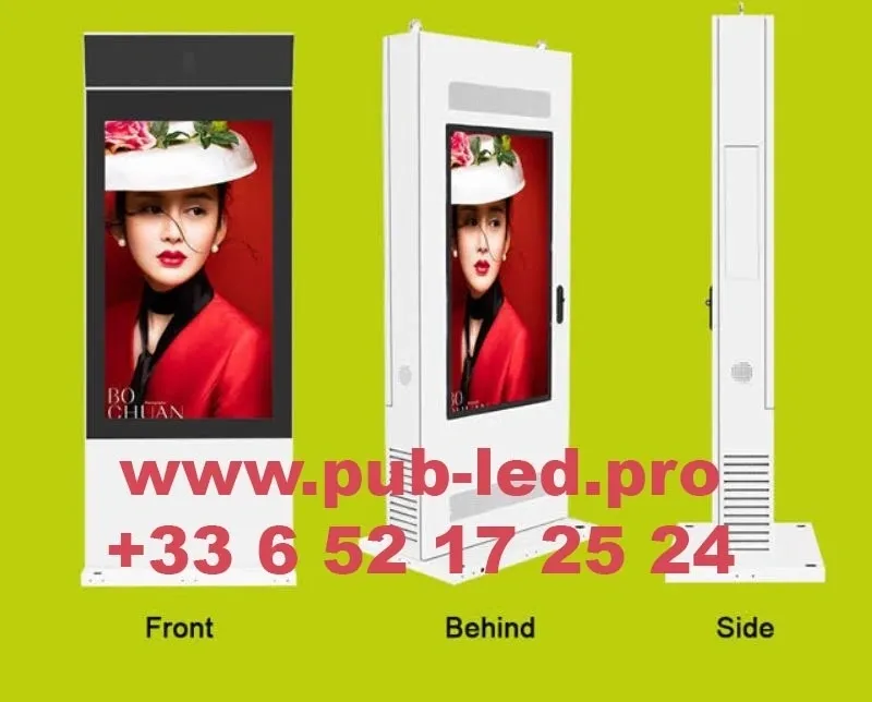 TOTEM MULTIMÉDIA LCD 55” POUR AFFICHAGE EXTÉRIEUR – Image 3