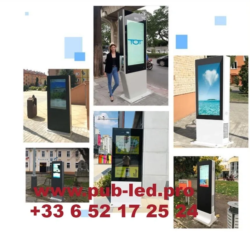 TOTEM MULTIMÉDIA LCD 55” POUR AFFICHAGE EXTÉRIEUR – Image 4