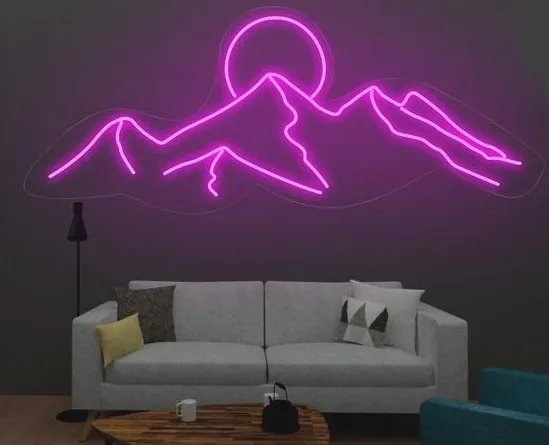ENSEIGNE LUMINEUSE "MONTAGNE" NÉON FLEX PERSONNALISÉE, CHOIX DE TAILLE ET COULEUR – Image 3