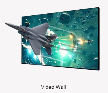 MUR VIDÉO 4K GRAND FORMAT, STRUCTURE 3×3, 9 ÉCRANS 75 POUCES