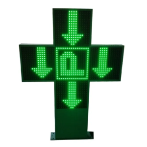 CROIX DE PHARMACIE LED 100x100cm DOUBLE FACES 3D PROGRAMMABLE ANIMATION