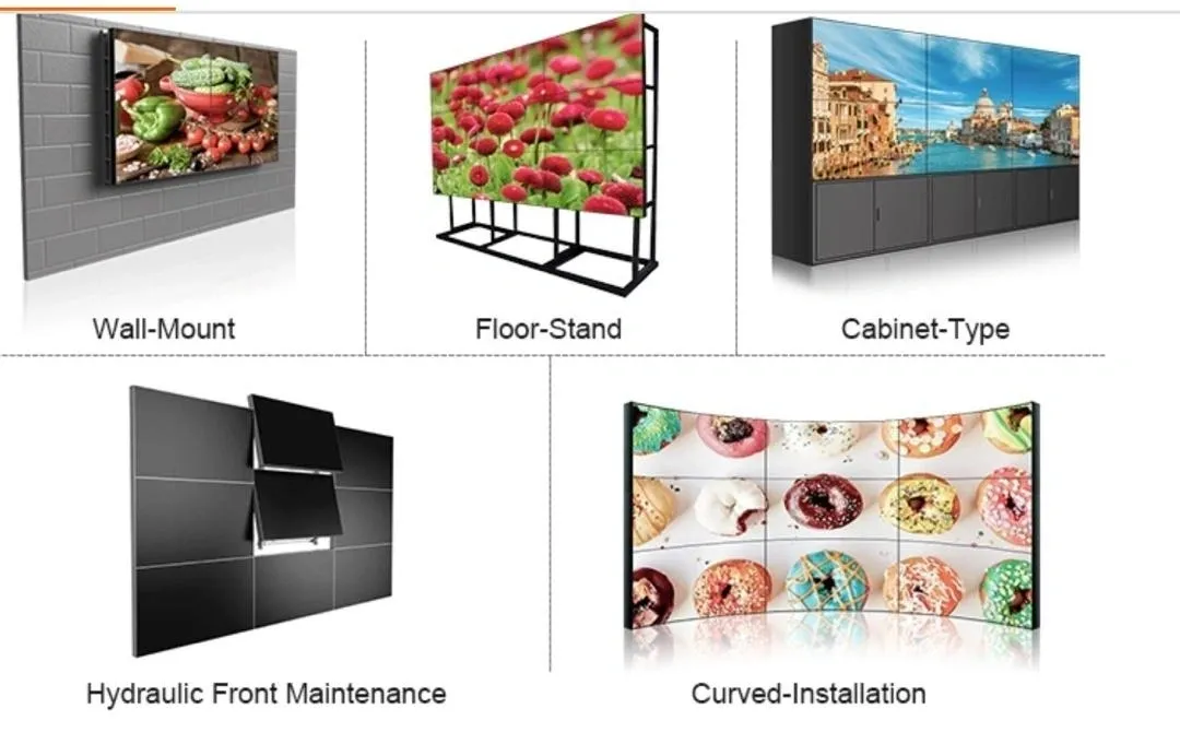 MUR VIDÉO 4K GRAND FORMAT, STRUCTURE 3×3, 9 ÉCRANS 75 POUCES – Image 4