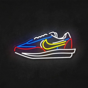 SIGNAL LUMINEUX “SNEAKERS”, NÉON FLEX ESTHÉTIQUE, DISPONIBLE EN PLUSIEURS TAILLES, 30×15 cm