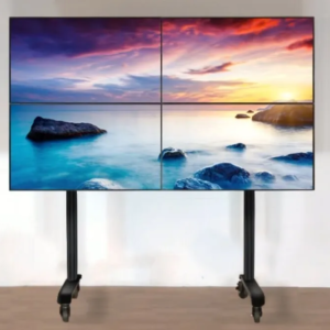 MUR VIDÉO 4K GRAND FORMAT, STRUCTURE 2×2, 4 ÉCRANS 65 POUCES