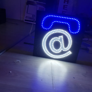 ENSEIGNE TAXIPHONE ANIMÉE AVEC LED DOUBLE FACE 50x50 cm