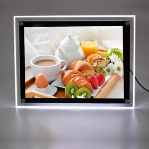 PANNEAU D’AFFICHE LED BRILLANT, TAILLE A4, 28×36.7 cm