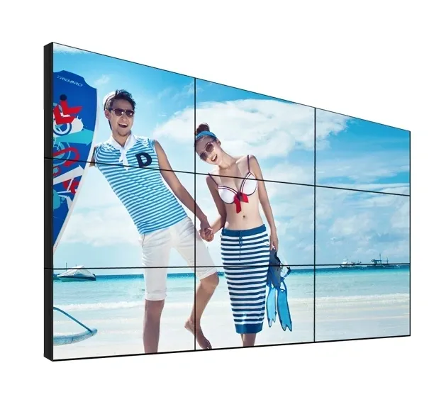 MUR VIDÉO 4K GRAND FORMAT, STRUCTURE 3×3, 9 ÉCRANS 86 POUCES