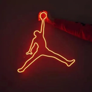ENSEIGNE LUMINEUSE NÉON FLEX PERSONNALISÉE "BASKETBALL" 30x30 cm, COULEURS AU CHOIX