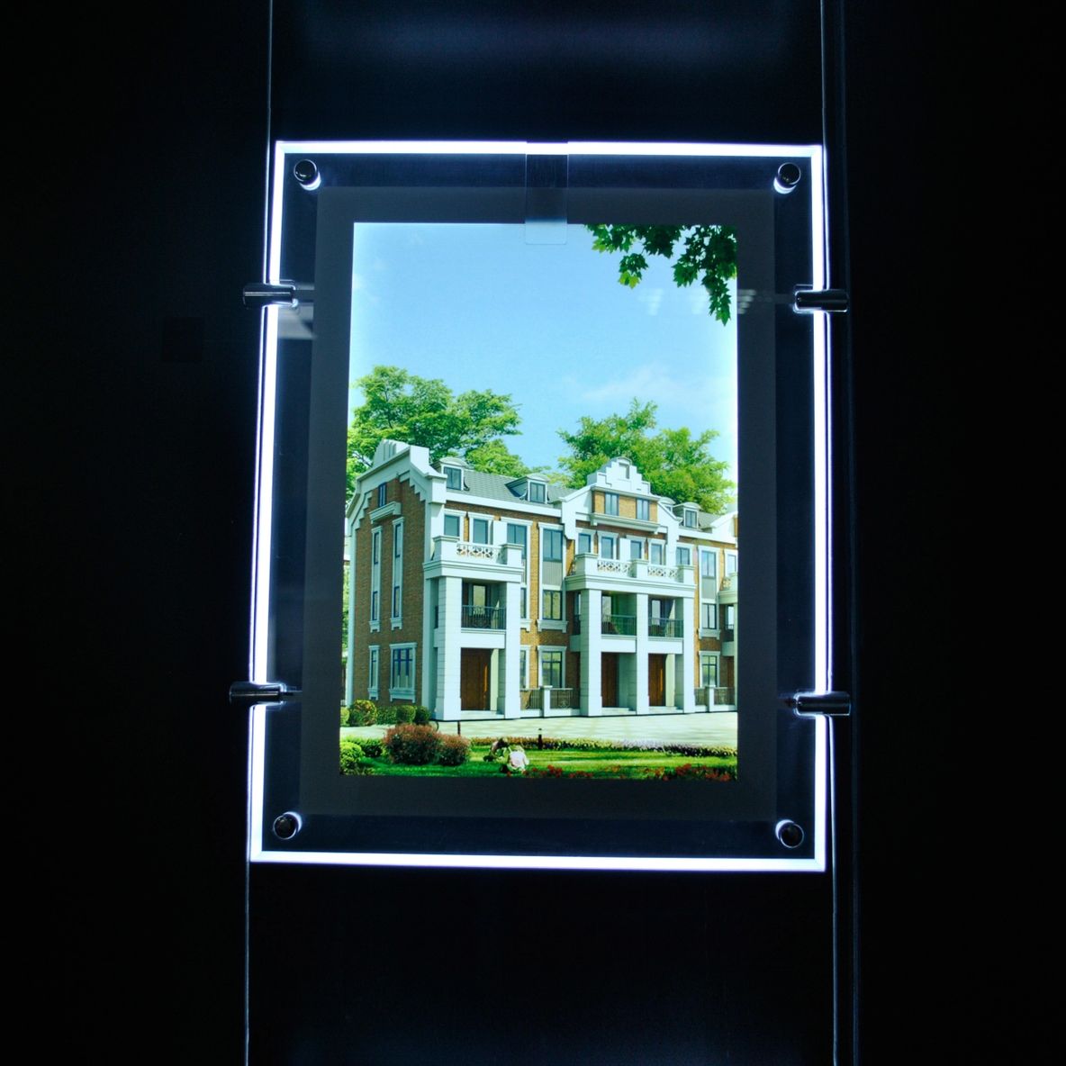 ENSEIGNE LUMINEUSE DOUBLE FACE "PORTA AFFICHE LED, A1, 66.4×91.1 CM"