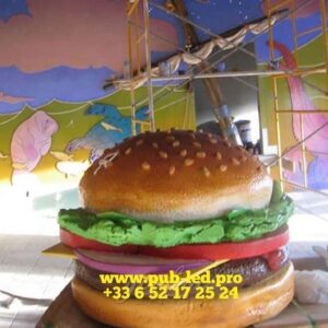 STATUE HAMBURGER XXL EN RÉSINE DYNAMIQUE