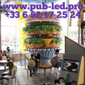 STATUE HAMBURGER – ORNEMENT PARFAIT POUR AMBIANCE RESTAURATION
