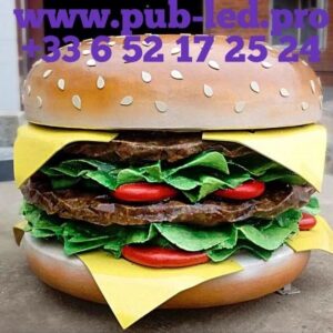 ORNEMENT HAMBURGER EN FIBRE DE VERRE
