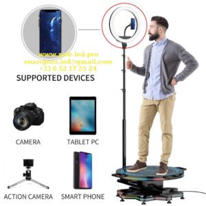 SOCLE 360° 80CM - PHOTOBOOTH MOTORISÉ POUR VIDÉOS CAPTIVANTES