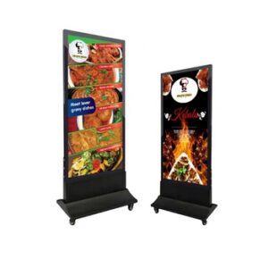 LED LIGHT BOX 60x160CM DOUBLE FACE ENSEIGNE LUMINEUSE STOP TROTTOIR RECHARGEABLE POUR EXTÉRIEUR