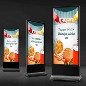 STOP TROTTOIR LED DOUBLE FACE PANNEAU PUBLICITAIRE RECHARGEABLE 80x200CM