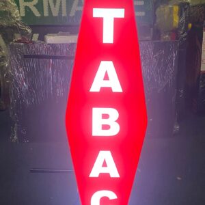 ENSEIGNE LED ANIMÉE DOUBLE FACE "TABAC" AVEC TÉLÉCOMMANDE 110*40cm