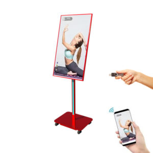 Écran tactile mobile 21.5 pouces Android sur roulettes